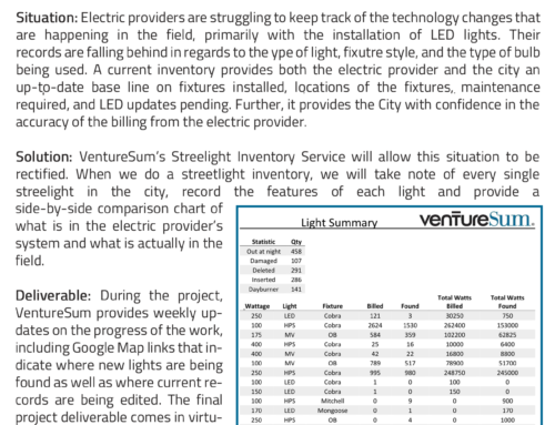 Service Spotlight: Streetlight Inventory – Getting Records Up-To-Date